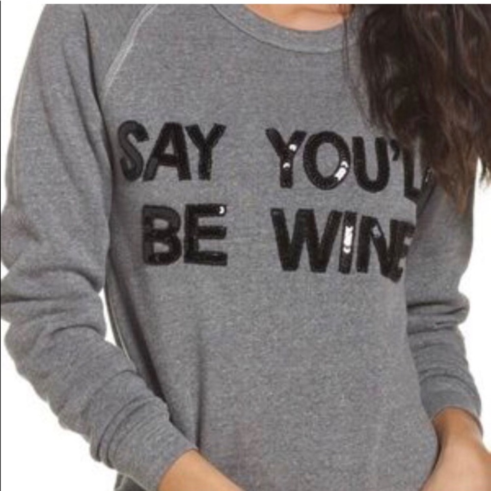 Bow and Drape Wine Sweatshirt